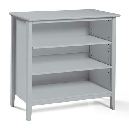 KD CAMA DE BEBE 34 in. Simplicity Wood Under-Window 3-Shelf Bookcase, Dove Gray KD3238702